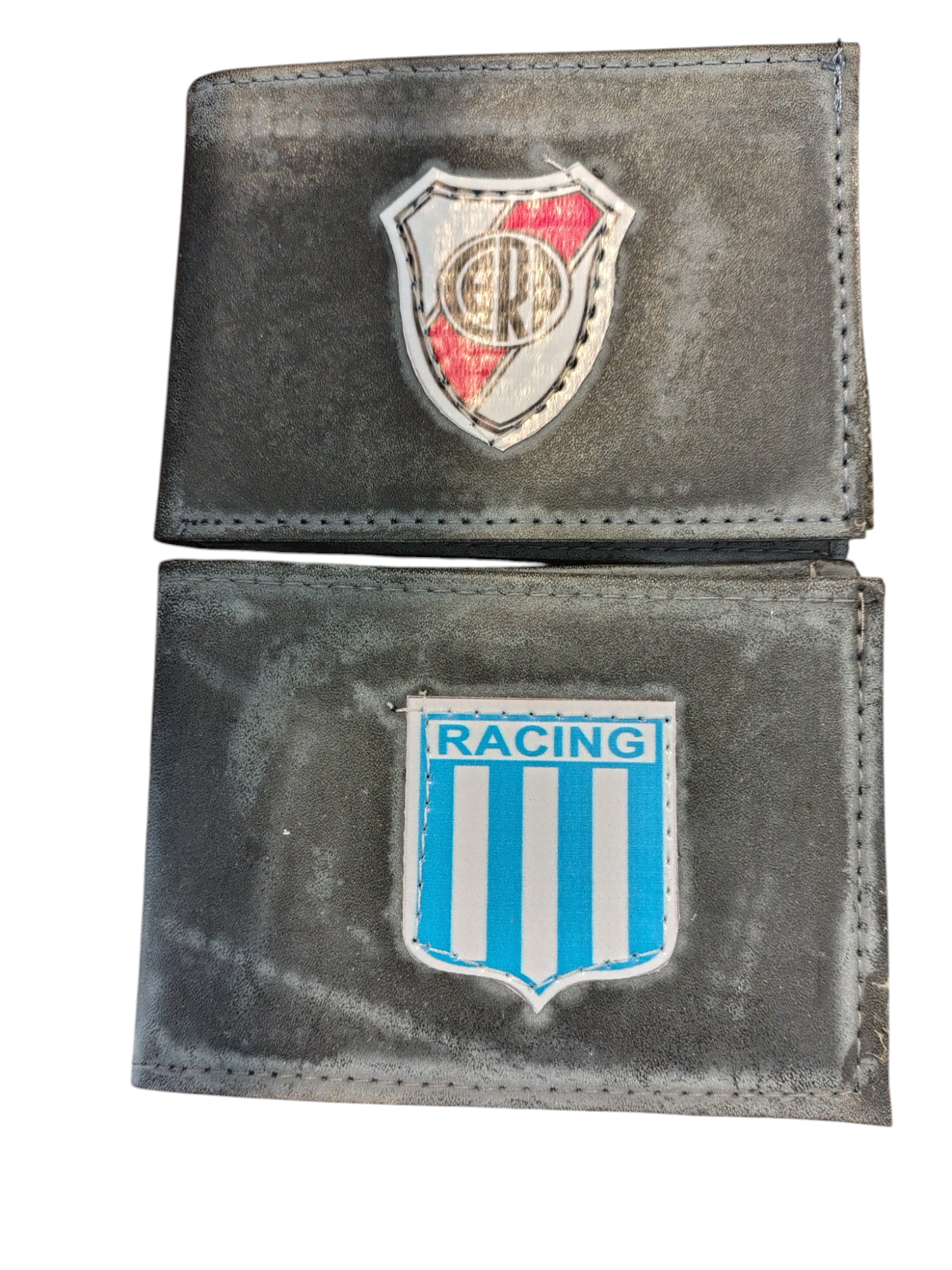 BILLETERA CUERINA BOCA/RIVER/AFA