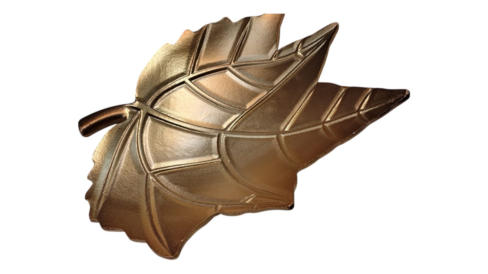 BANDEJA HOJA ARCE DORADA 24 X 27