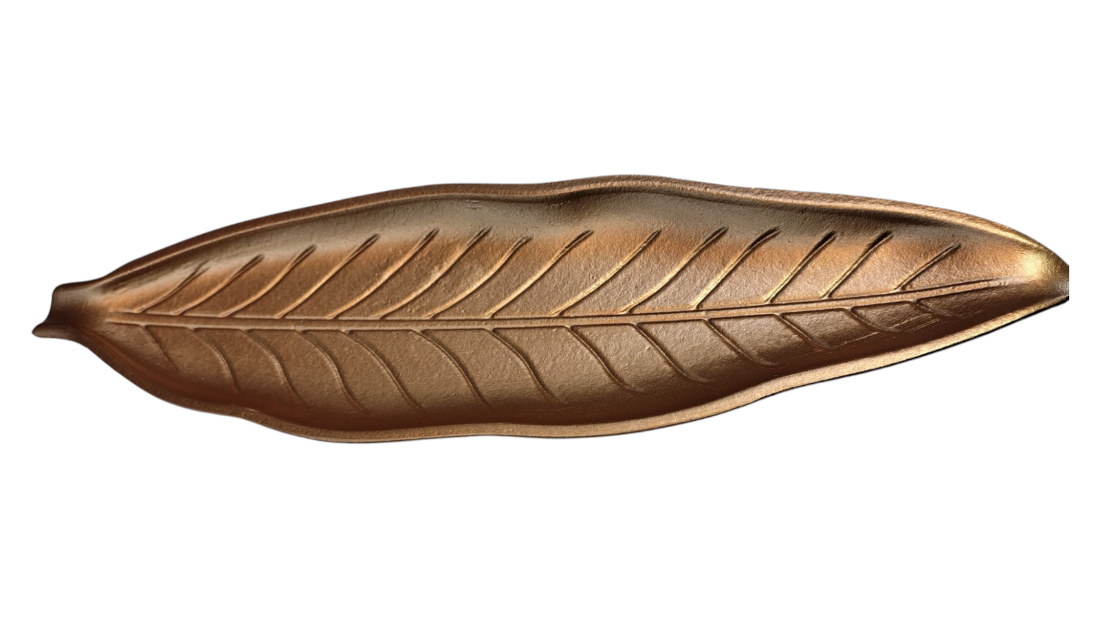 BANDEJA HOJA LARGA GRANDE DORADA 50 X 15