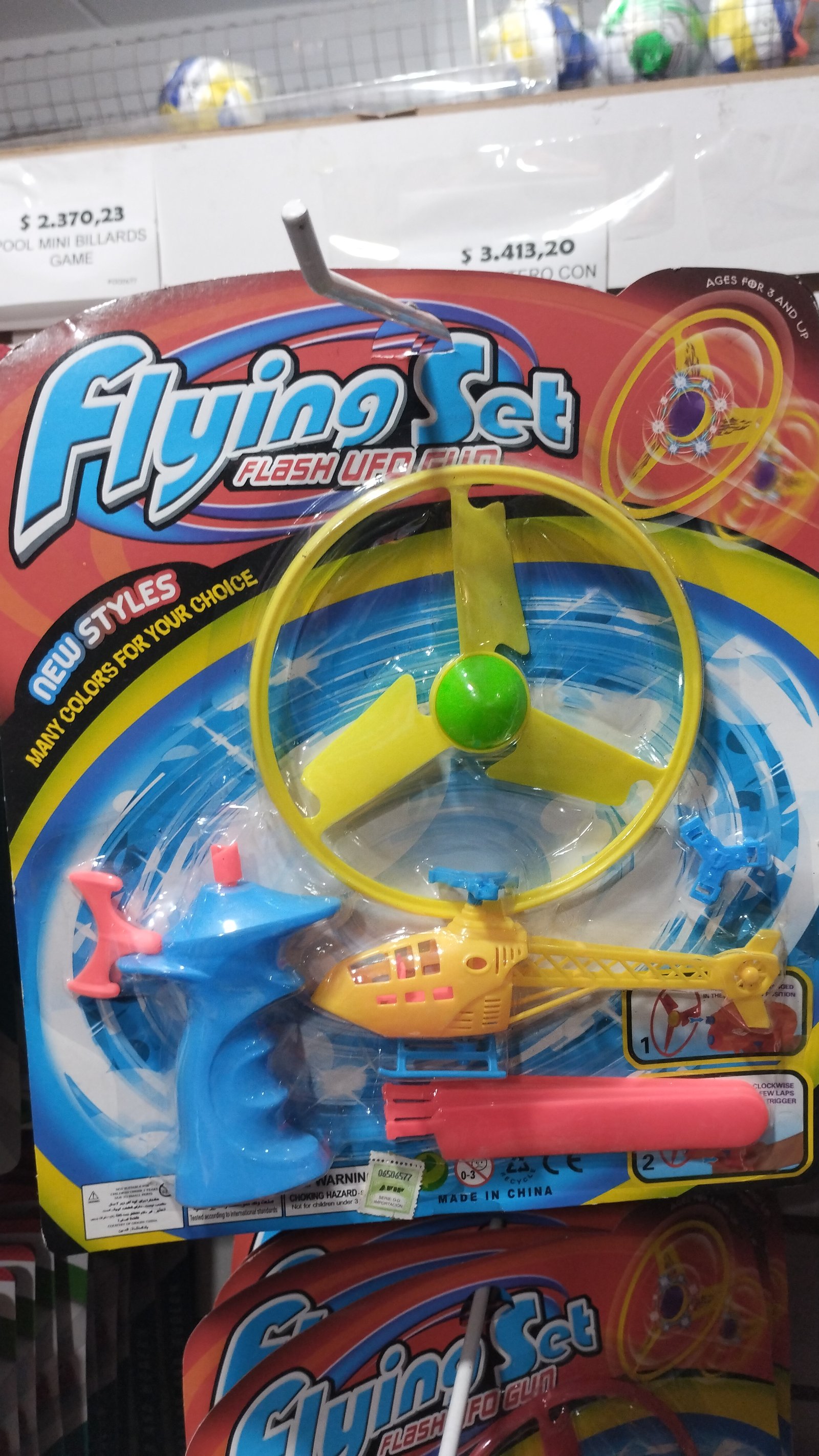 HELICOPTERO CON LANZADOR FLYING SET