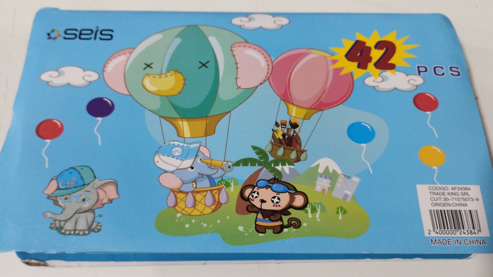 SET 42 PCS CRAYONES + FIBRAS