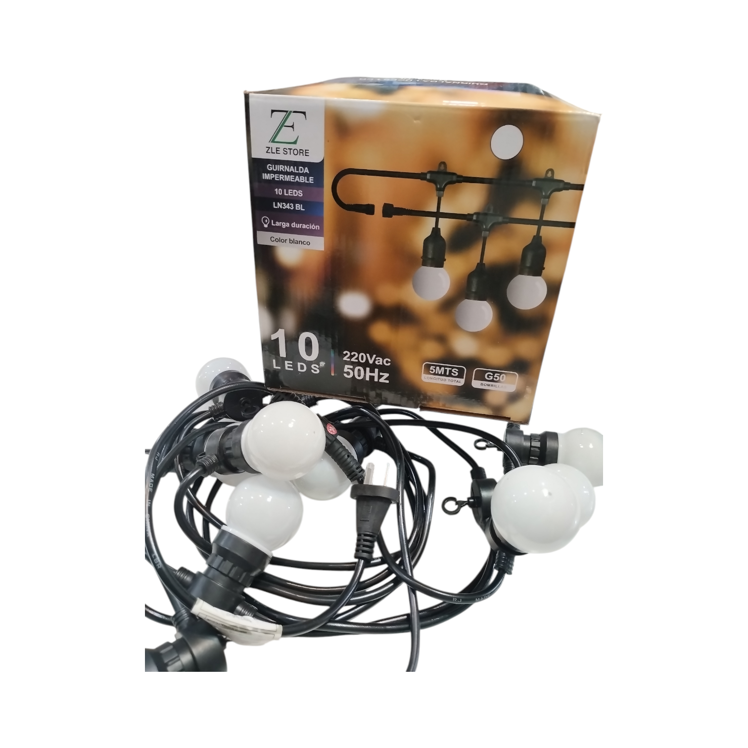 GUIRNALDA 10 FOCOS LEDS G50