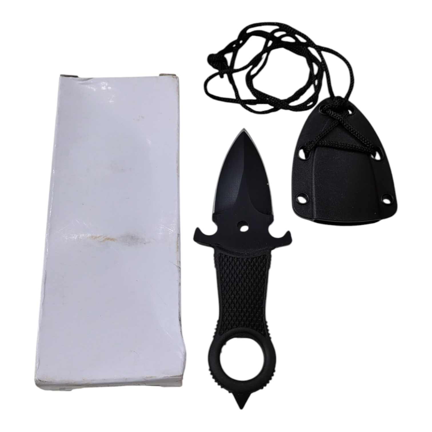 Cuchillo con funda rígida y rompe vidrio