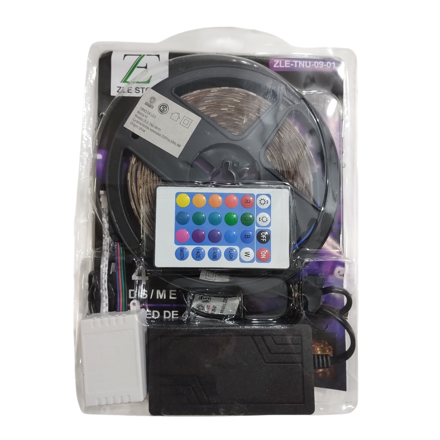 TIRA LED RGB 5M CON CONTROL