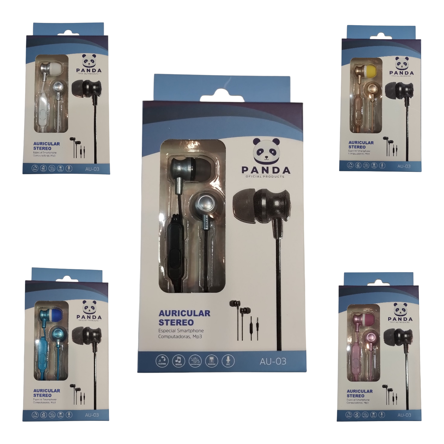 AURICULAR PANDA (COLORES SURTIDOS)